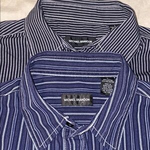 Michael Brandon button Down Striped size L